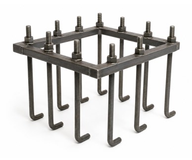 Fabricated foundation anchor bolt cage
