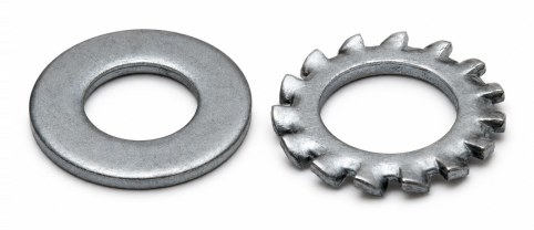 Flat washer and external tooth locking washer
