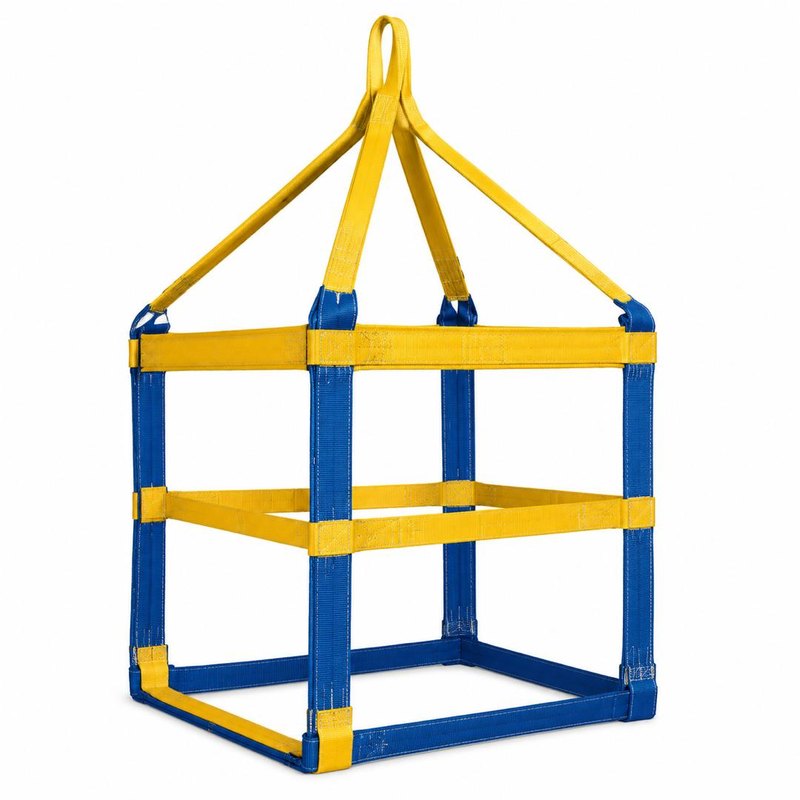 Webbing cradle sling for pallets and crates