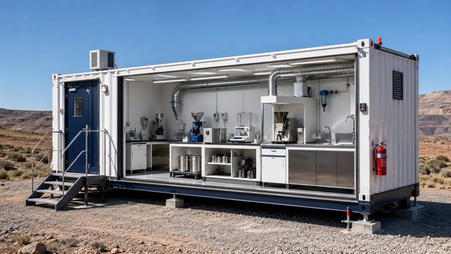 Containerised modular laboratory on site